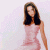 A pixelated image of a woman in a pink dress on the left, next to green text reading 'Original Icons .com' on a dark background.