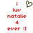 Red pixelated text and a dark green heart-shaped icon on white background, with identical static appearance across observations.