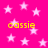 Pink background with white stars and yellow text reading 'cassie' in four locations.