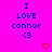 Pixelated text on bright pink background with blue and red heart symbols.