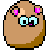 Four pixelated brown rodent faces with light blue eyes and pink cheek spots in a , each showing distinct facial expressions