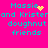 Cyan text on bright pink background reads "Massie and Kristerand doughnut friends" with yellow pixelated symbols replacing 'and' in two variations.