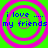 Four identical display blue text 'i love .... my friends' over green background with pink concentric circles