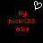 A black background displays red pixelated text and a white heart-shaped icon above it.