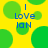 Yellow background with green circles and blue text reading "I Love Ian" in four identical quadrants.