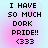 Four identical display pixelated text on a pink-to-blue gradient background with subtle circular patterns