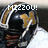 A pixelated image of a football player wearing a helmet with text overlays changing across frames.