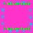 Green 'tinkerbell' text repeated across a bright pink background with scattered blue star-like shapes.