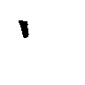Black Chinese characters on white background with gray rectangle in bottom-right corner, showing three distinct character forms across observations.