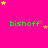 Bright pink background with scattered yellow and orange stars, green text reading 'bishoff' repeated across the image.