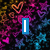 Pixelated icon with 'I Love You' text over a dark background of colorful hearts and stars.