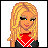 Pixel art buddy icon featuring a cheerleader character and text "CHEER 4 EVER" in red-bordered frame.