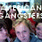 Group of people in a pixelated image with overlaid text reading "AMERICAN GANGSTERS BE TIGHT." and names below.