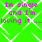 Green background with white chain-link pattern and repeated purple text "Im single and I'm loving it ...." in four quadrants.