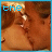 Animated contact sheet of 17 frames showing a romantic couple kissing with changing text overlays on a gray background.
