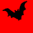Three black bat silhouettes on a red background with one gray , each in distinct flight poses