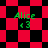 Green text 'Alice' and '43' on red and black checkered backgrounds with varying diamond and square patterns.