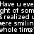 A black-and-white animated text-based icon with repeated phrases and pixelated smiley faces, displaying motion in the word 'smilin' and 'whole tim'.