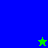 Two pixelated star shapes on a split background of blue, green, and teal; one green star near top-right corner, one blue star near bottom-left corner.
