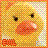 Pixelated static image of a character with light brown hair, dark eyes, and red lips against a checkered background.