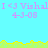 Pixelated text repeats 'I <3 Vishal' with dates below on cyan background, bordered by yellow-green grass-like shapes.