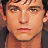 Four distinct pixelated headshots of a young man with dark hair arranged in a , each showing different facial expressions and background colors