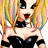 A pixelated cartoon-style buddy icon featuring a blonde woman with rainbow-streaked hair and a black outfit on the left, next to green text reading "Original Icons .com" on a dark green background.
