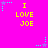 Bright pink background with yellow text reading "I LOVE JOE" repeated in a pattern, surrounded by cyan and purple pixelated star shapes