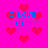 A static image with a bright pink background filled with red heart shapes and blue text reading "I LOVE NICK" repeated four times.