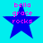 Four identical blue star icons with pink text "bella grace rocks" on a cyan background, arranged in two of two