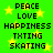Green background with yellow stars and black pixelated text listing words in two