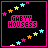 Pixelated icon with 'GABY HOUSSS' text in varying colors, surrounded by multicolored stars on a black background.