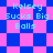 Pixelated text 'Kelsey Sucks Big Balls' on a blue and pink checkered background with two distinct patterns