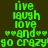 Green pixelated text on dark background with animated green bars covering portions of text in different frames.