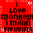 Red background with white dashed border and snowflake accents, displaying repeated black text "I Love monkey! I mean VIVIANNA" in pixelated font.