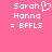 Pixelated text and a heart symbol on a solid pink background with two identical static frames.