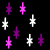 Animated icon with black background, scattered star shapes in purple and white, and text "Band" above "geek" where the 'n' alternates between pink and white.