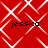 Red background with white diamond-shaped patterns and four instances of the text 'jessica' in black lowercase letters.