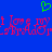 Blue background with green pixelated heart above red pixelated text repeating 'I Love My' in a horizontal pattern.
