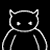 A split-frame contact sheet showing a pixelated black cat icon on the left and green text reading "Original Icons .com" on the right against contrasting backgrounds.