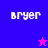 Pixelated text 'bryer' on four colored quadrants with a star symbol changing color between frames.