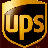 A pixelated image shows a woman with long blonde hair wearing a dark cap and light-colored clothing, positioned in a bathroom setting with a UPS logo in the top-left corner.