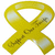 Static yellow ribbon icon with subtle text and gradient shading on a transparent background.