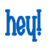 Blue text and bunny icons on white background with one blue-and-white variant; 'hey! boy wanna play?' text appears above two bunny silhouettes.