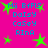 Bright pink background with scattered green stars and repeated blue text reading 'Mii BfFIS Daisy CaSeY RInA' in four identical sections.