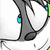 Animated cartoon character with gray hair and turquoise earrings, smiling with eyes closed, showing subtle head movement.