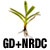 Pixelated green plant with brown root-like base and black text 'GD+NROG' below on white background