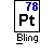 Static pixel art icon with blue '78', black 'Pt' in a white square, and black 'Bling' text below on gray background.