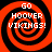 Four identical pixelated spiral icons with red and black rings display 'GO HOOVER VIKINGS!' text in white block letters.