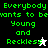 Green pixelated text reads "Everybody wants to be Young and Reckless" with a white star icon on black background, repeated in four quadrants.